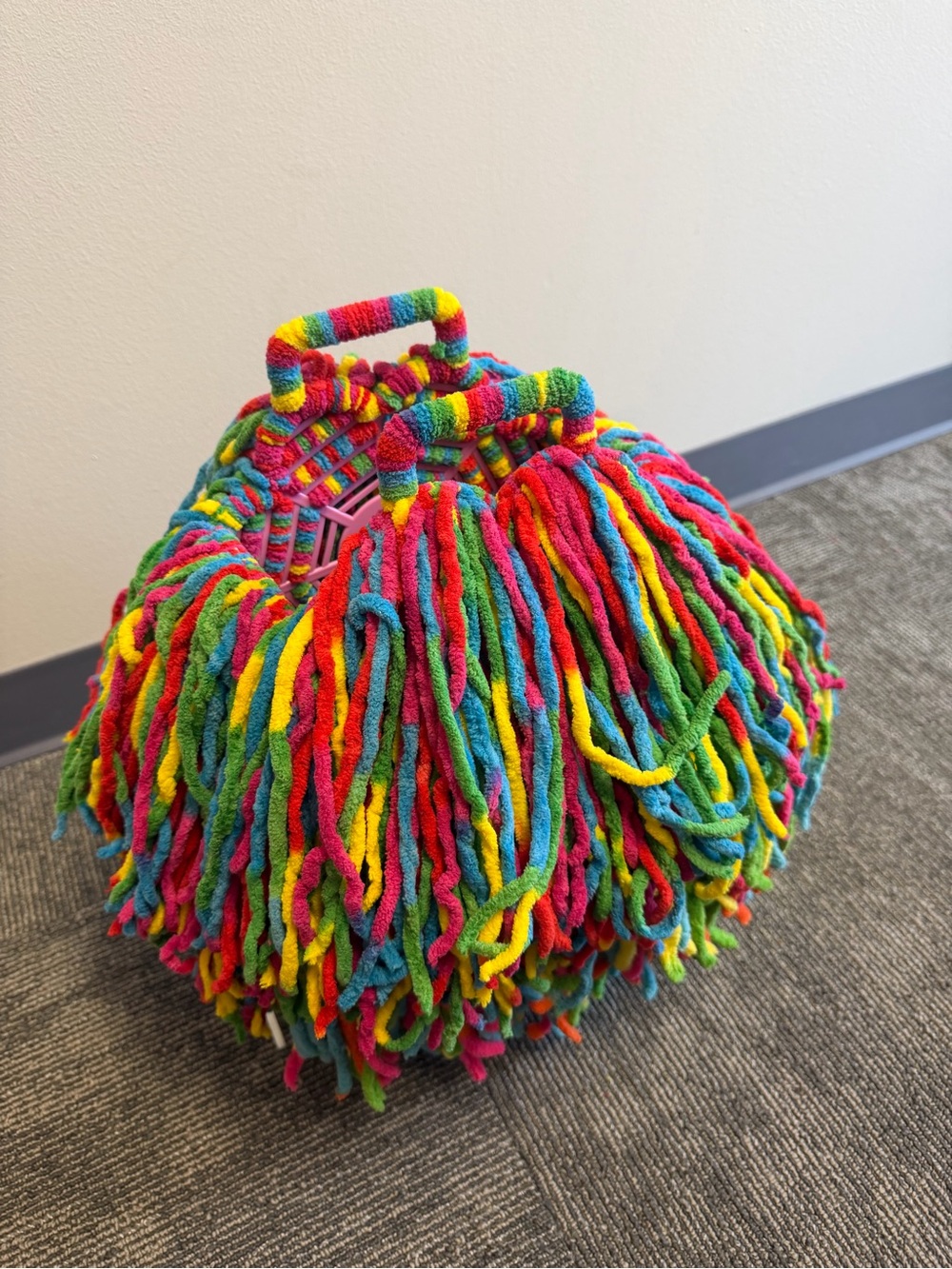 Hand made Colorful Multi-Color Fringe Pom Bag - Picture 2 of 5